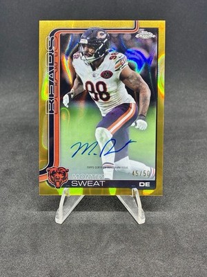 MONTEZ SWEAT 2025 Topps Chrome GOLD LAVA Refractor /50 Autograph #BA-MSW Bears!