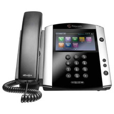 Lot of 4 Polycom VVX 601 16 Line Gigabit VoIP Touchscreen Desk Phone