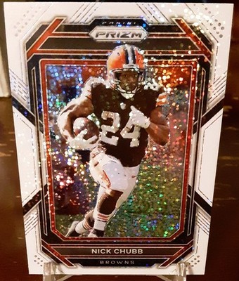    2022 Panini Prizm White Sparkle Prizm SSP Nick Chubb Cleveland Browns 2025