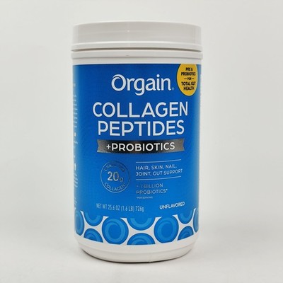 Orgain Collagen Peptides + Probiotics Powder - Unflavored, 1.6lb. Exp. 10/26