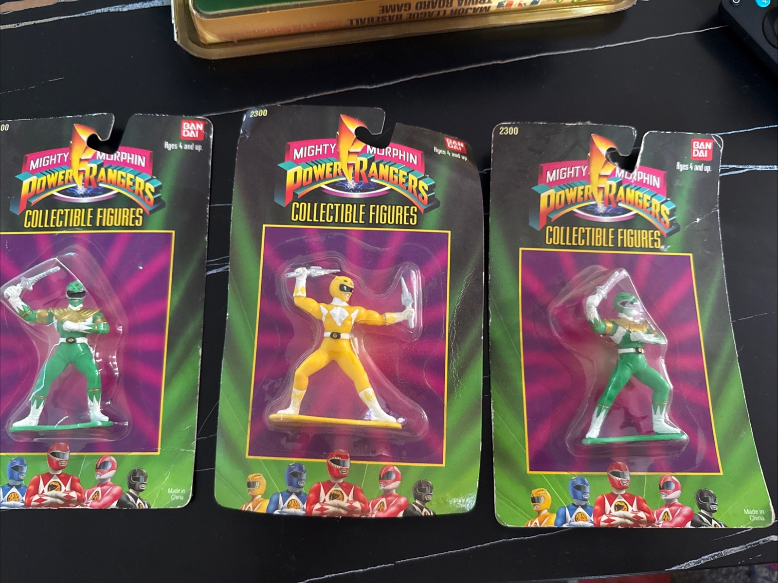 Ban Dai 1993 Mighty Morphin Power Rangers Mini Figures Set Of 3 Brand New