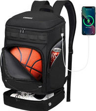 Basketball Backpack Bag Large Sports Bag with Separate Ball Holder  Shoes Compa