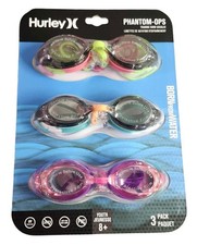 Hurley Phantom-Ops Youth Swim Goggles 3-Pack
