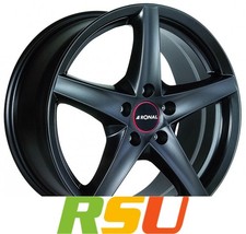 Ronal R41 mattschwarz 8x17" ET35 LK5 110 ML 65 Alufelgen 17 Zoll