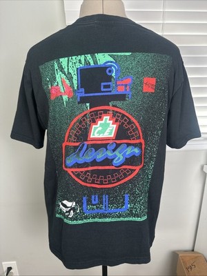 CAV EMPT DESIGN LIGHTER T-SHIRT BLACK Men s  Large Cotton s/s 19 Made In Japan
