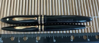 Sheaffer’s Lifetime Balance Pen & Pencil Set 2 Band Circa 1930’s.