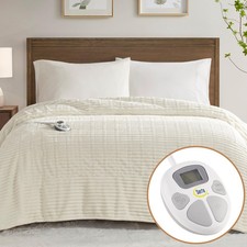 Serta Electric Blanket Twin 62x84" Plush 10 Heat Settings Auto Shut Off