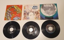 Lotto 3 dischi vinile 45 giri Mina originali fine anni '70