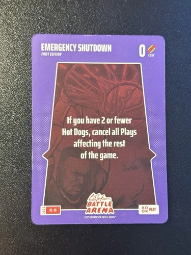 2026 Bo Jackson Battle Arena Emergency Shutdown #PL-19 SP Play