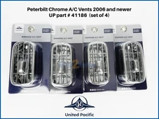 Peterbilt Chrome A/C Vents 2006 and newer 379 384 386 388 389 #41186 (set of 4)