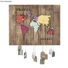 Holz-Weltkarte, 2 Platten, 42x29,7x0,4cm, 1x gelasert, 1x Rückwand Rayher 62810