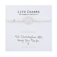 St Christopher Bracelet – Life Charms Silver Plated Jewellery Gift For Her