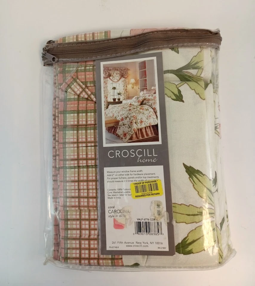 Croscill Home One Lafayette Valance 84 英寸 W x 14 英寸 L Carolina Coral 0006 — 第 2/2 张图片