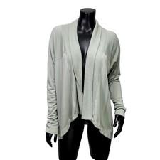 Athleta M Opal Green Nirvana Wear Two Ways Wrap Lightweight Draped Front Cardi