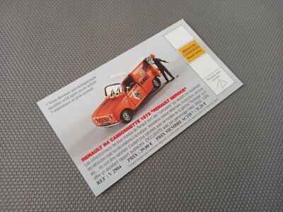 C.E.C Sheet   Renault R4 Van 1973 ''Renault Service'' Very Good Condition
