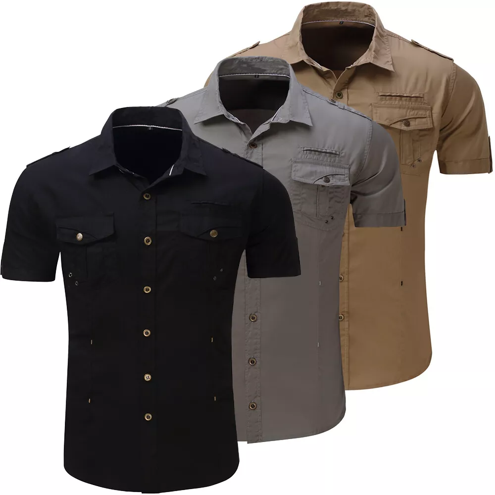 Polyester short shop sleeve shirts