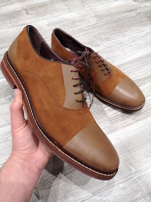SASKAT SUEDE WING CAP OXFORD SHOES SIZE 