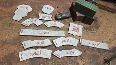 KS CREATION Templates. Gaslands, table top gaming 28mm 1:64 scale MDF