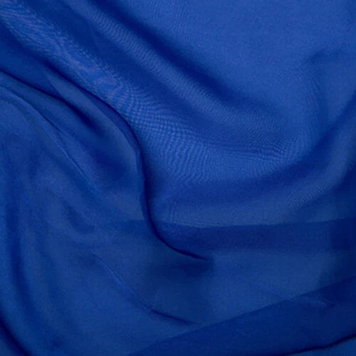Cationic Chiffon Bridal Fabric light fluid Material 145cm Wide royal blue - Picture 1 of 2