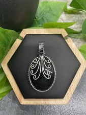 2.25  Handmade 925 Silver Plated Gemstone Wire Wrapped Pendant New B2203