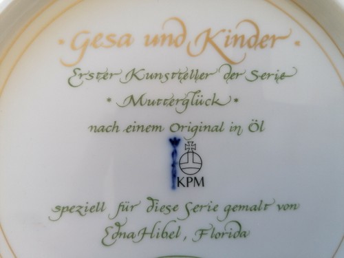 KPM Perenna Edna Hibel Mutterglück: Gesa und Kinder Zertifikat Nummer 603 - Picture 6 of 10