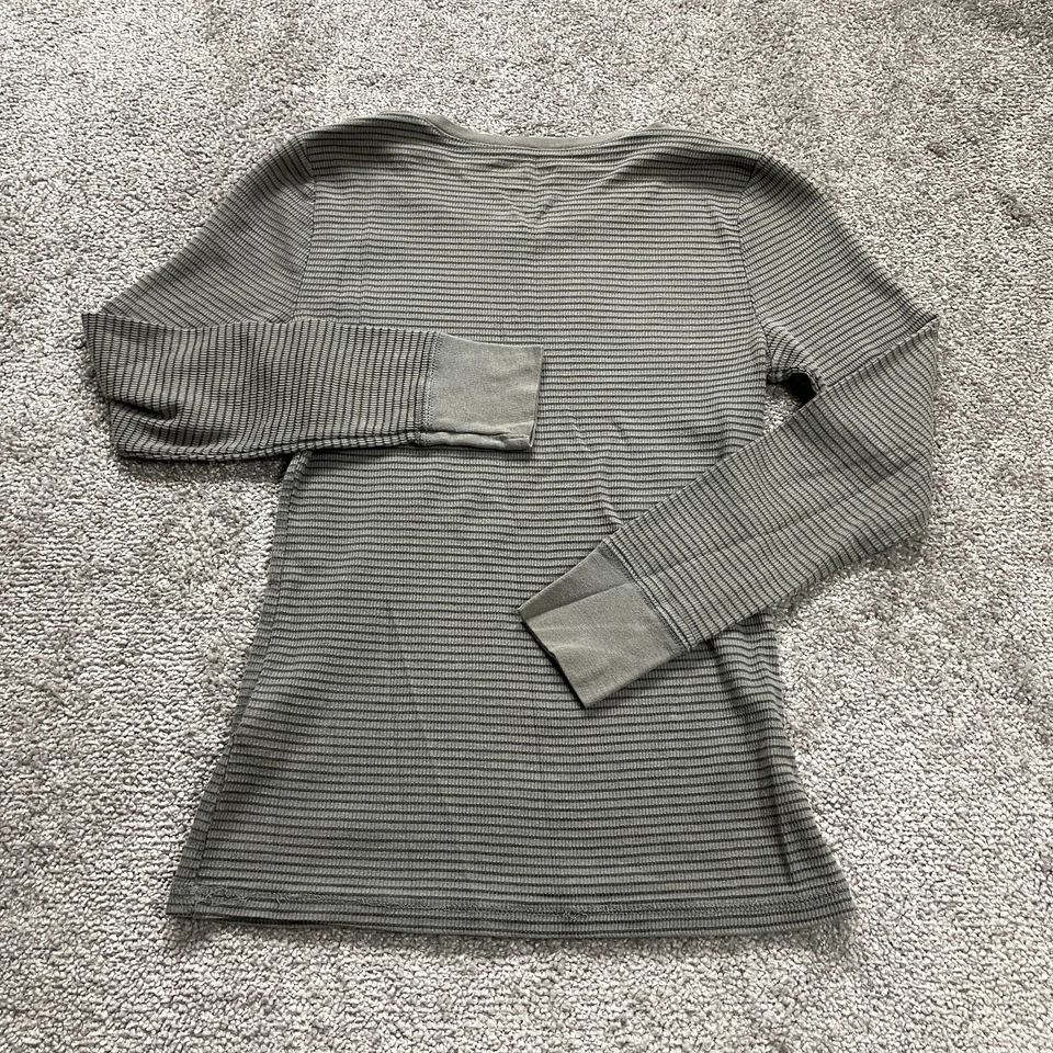 Camiseta Danskin Active Jóvenes Niñas Pequeña Gris Tejido Gofre Cuello Redondo Manga Larga Top Foto 2 de 4