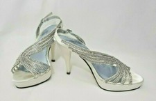 Michaelangelo Davids Bridal Heels Rhinestone Shoes Donatella Brivory Size 8