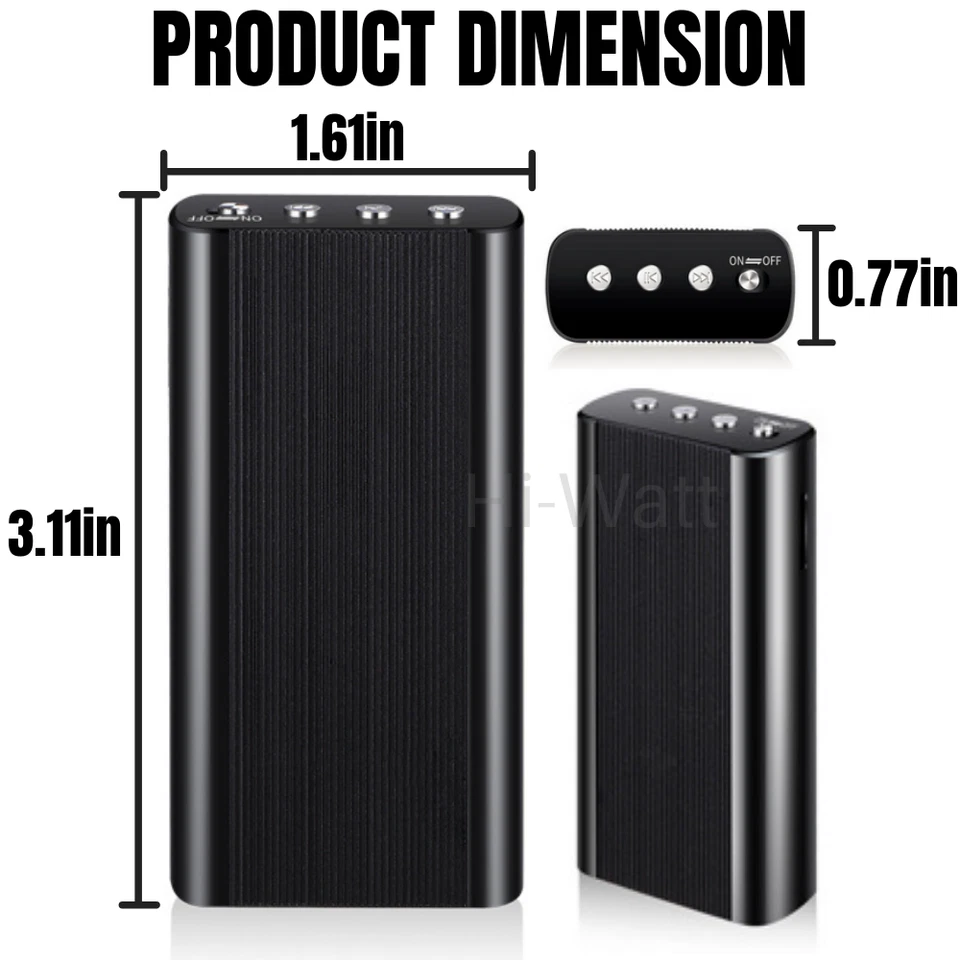 240 Hr Spy Mini MP3 Digital Voice Activated Recorder 16GB Audio Recording Device - Image 3 of 4