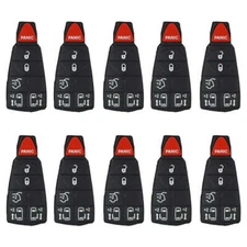 Remote Key Fob Rubber Pad 6 Buttons Compatible with Chrysler Dodge (10 Pack)