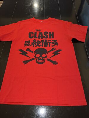 Rare The Clash Band Shirt Small Concert Tour Skull & Bones