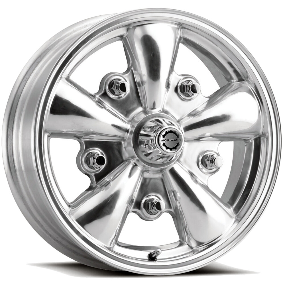 (4) Mobelwagen 720P Das Jager 15x5.5 5x205 +14mm Polished Wheels Rims ...