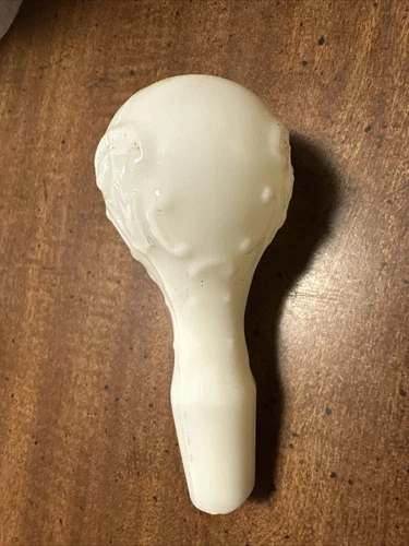 VTG Milk Glass Decanter/Perfume/Barber Bottle Stopper Victorian, #419