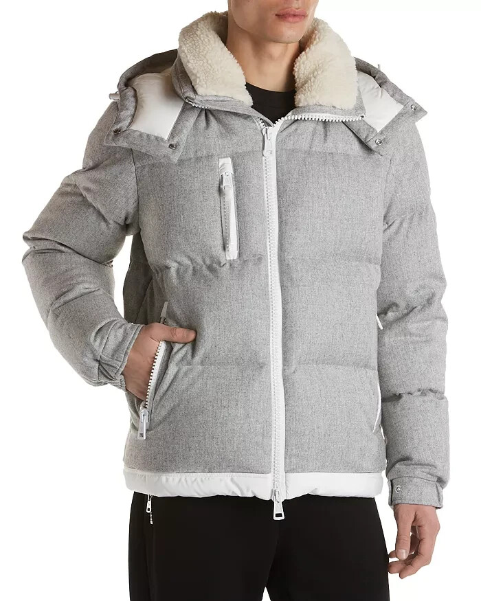 MONCLER グランジ MONCLER Tarentaise Quilted Virgin Wool-Flannel Hooded Down