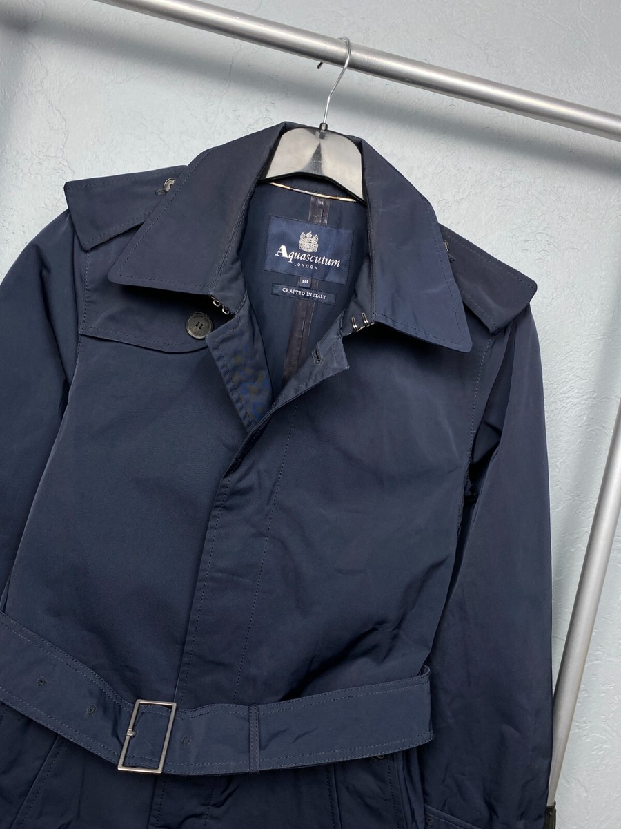 Aquascutum Vintage Mens Trench Coat Jacket Size S | eBay