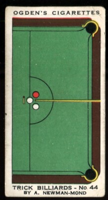 Tabakkarte, Ogdens, TRICK BILLARD, 1934, Breaking a Double Bulk, #44
