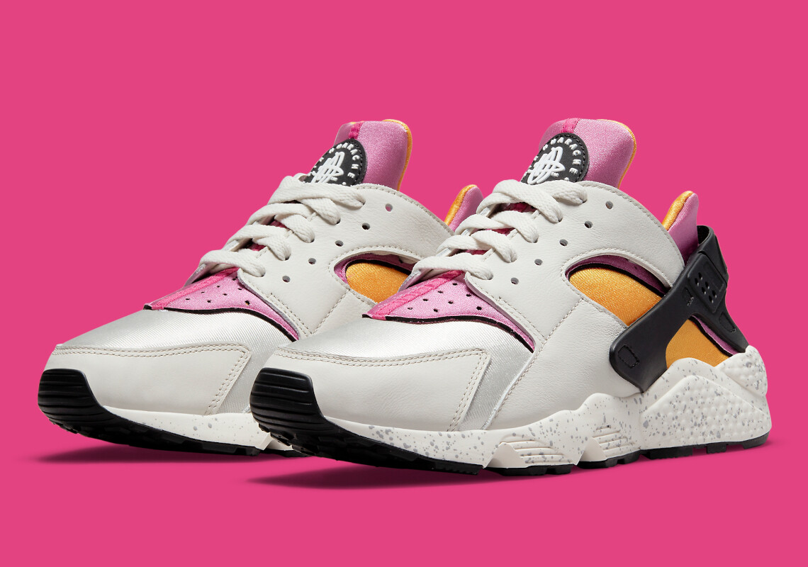Кроссовки Nike Air Huarache Run Light Bone Lethal Розовый, золотой, черный DD1068-003 Мужские в стиле ретро
