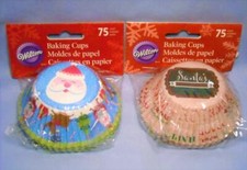 2 Wilton Christmas Standard Baking Cups 75 count Cupcake Liners  150 total cups