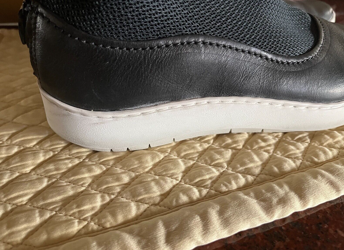 Trippen 42 black back zip white outsole Germany worn 1x leather