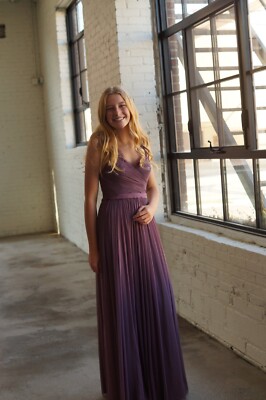 bhldn purple dress Anthropologie BHLDN Hitherto Fleur Purple Gown Size 4 Bridesmaid/Wedding  Guest