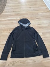 The North Face Womens Full Zip Up Hooded Jacket Grey Fleece Lined Size S