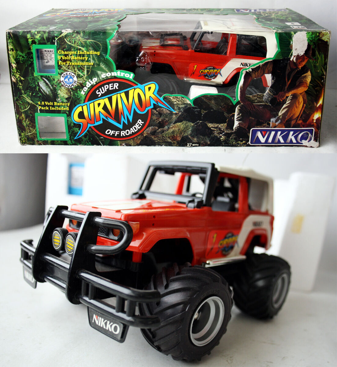 RARE VINTAGE 90'S NIKKO SURVIVOR JEEP SUPER OFF ROADER R/C