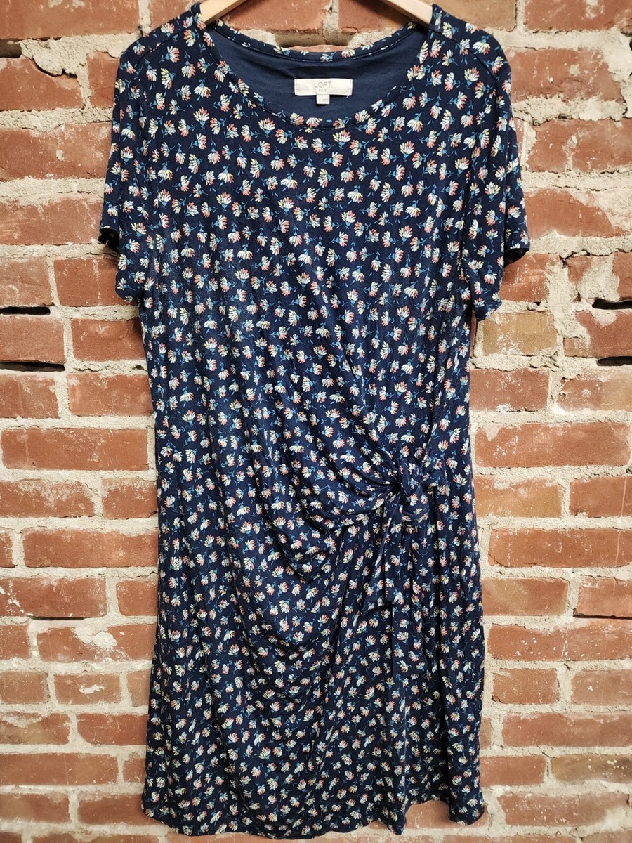 Loft Plus Sz 18 Jersey Dress Blue Flowers Stretch Womens | eBay Loft Plus Sz 18 Jersey Dress Blue Flowers Stretch Womens | eBay