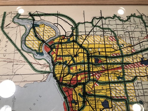 "Mapa de la junta de planificación del condado de Erie Buffalo Nueva York plan general ferrocarriles 23"" X 18""" - Imagen 9 de 12