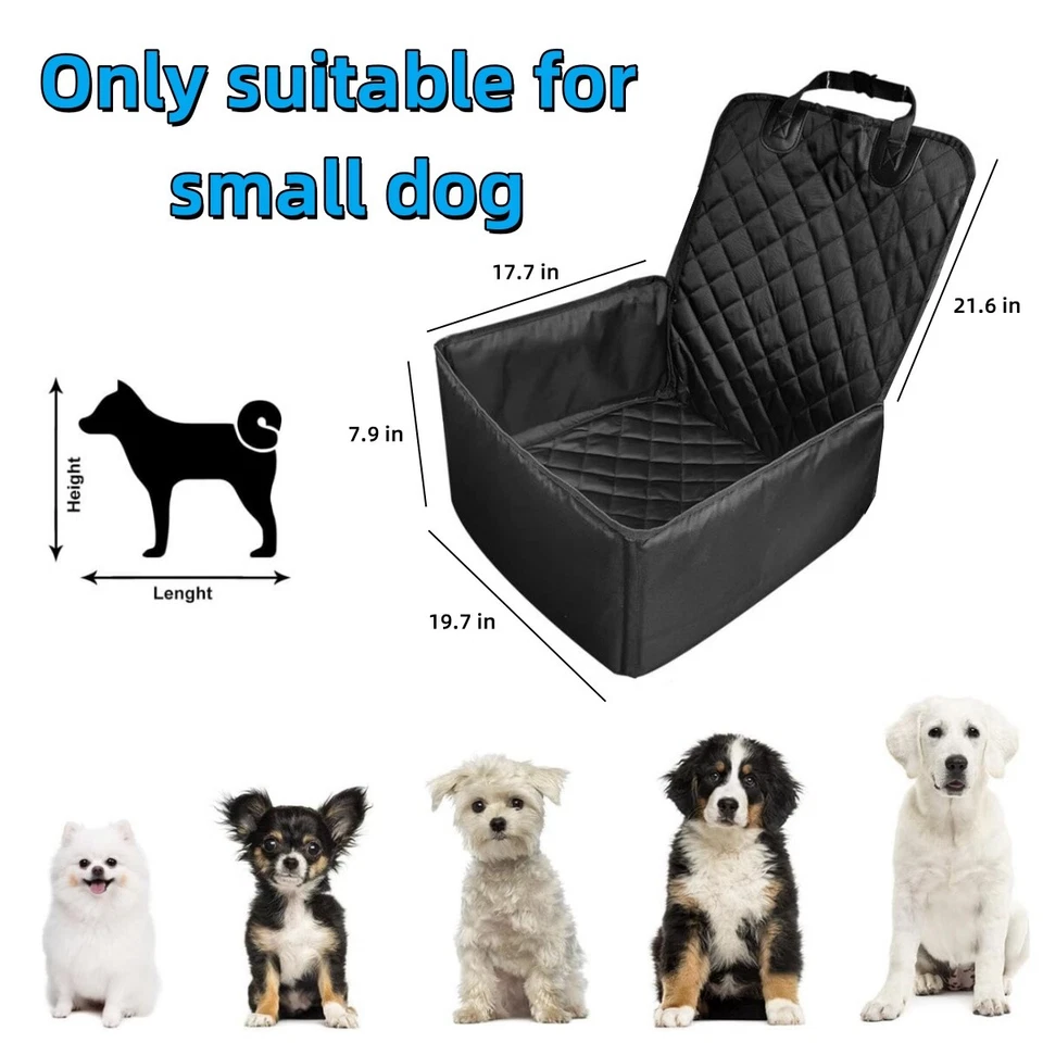 Detachable Washable Dog Cat Booster Seat Anti-slip Travel Bed with Safety Belt - Image 4 of 4