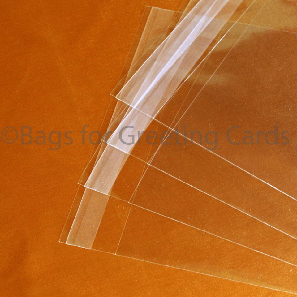 FULCRUM FILMS LTD Quality Standard sized Cello Bags - For Greeting Cards -Wide choice of sizes.
