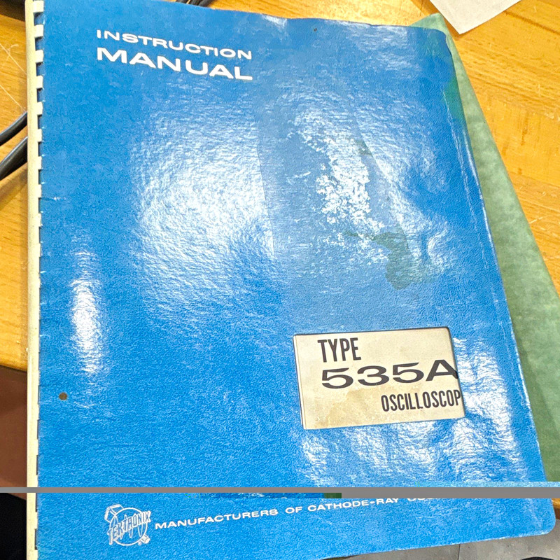 Tektronix Type 535A Oscilloscope Instruction Manual 070-0145-01