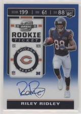 2019 Contenders Optic Rookie Ticket Blue Prizm 36/75 Riley Ridley #135 Auto pm6