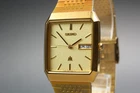 Vintage 1992 [Near MINT] SEIKO Majesta 9533-5020 Qz Gold Tank DayDate Mens Watch