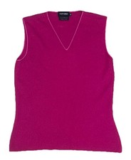 Giorgio Armani 100% Wool Fuchsia Pink Sweater...
