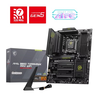 MSI - MAG B850 TOMAHAWK MAX WIFI (Socket AM5) AMD B850 ATX DDR5 Wi-Fi 7 Mothe...